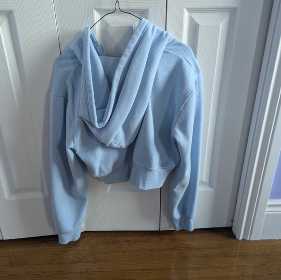 Cropped baby blue zip up - Picture 4 of 4
